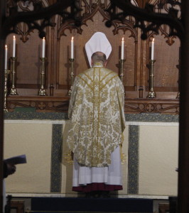 Bishop David Hope begins the Chrism Mass from the High Altar