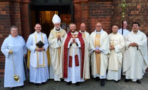The Clergy gather after the service in Saint Helen's Church