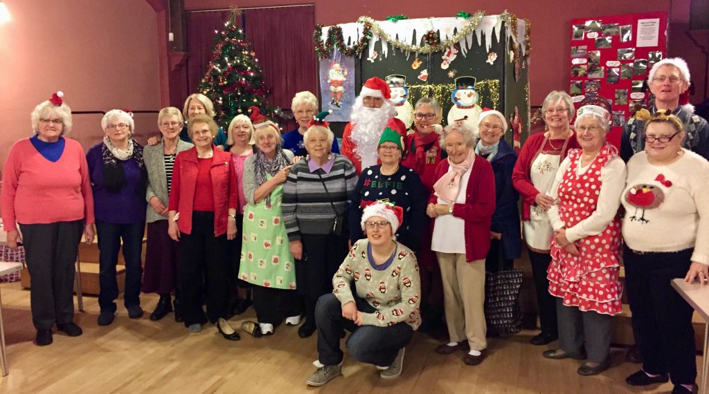 Father Christmas and his team of helpers at Loftus Town Hall 